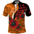 Greater Giants ANZAC Personalised Polo Shirt Lest We Forget Poppy Camo