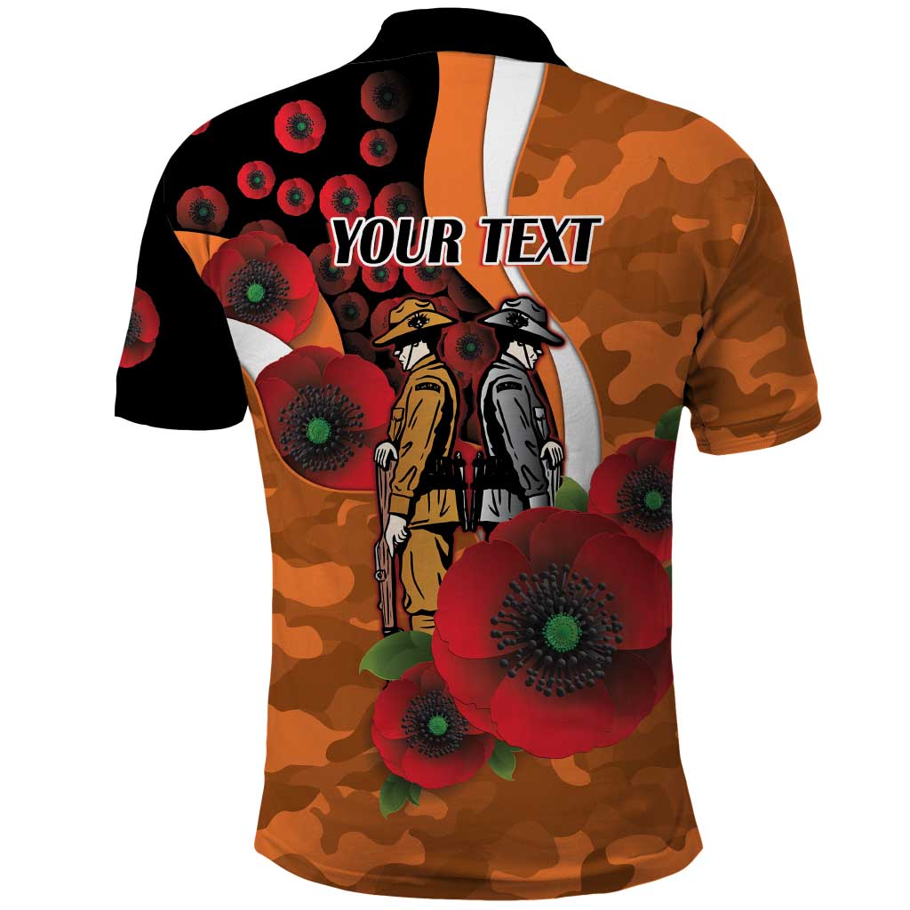 Greater Giants ANZAC Personalised Polo Shirt Lest We Forget Poppy Camo