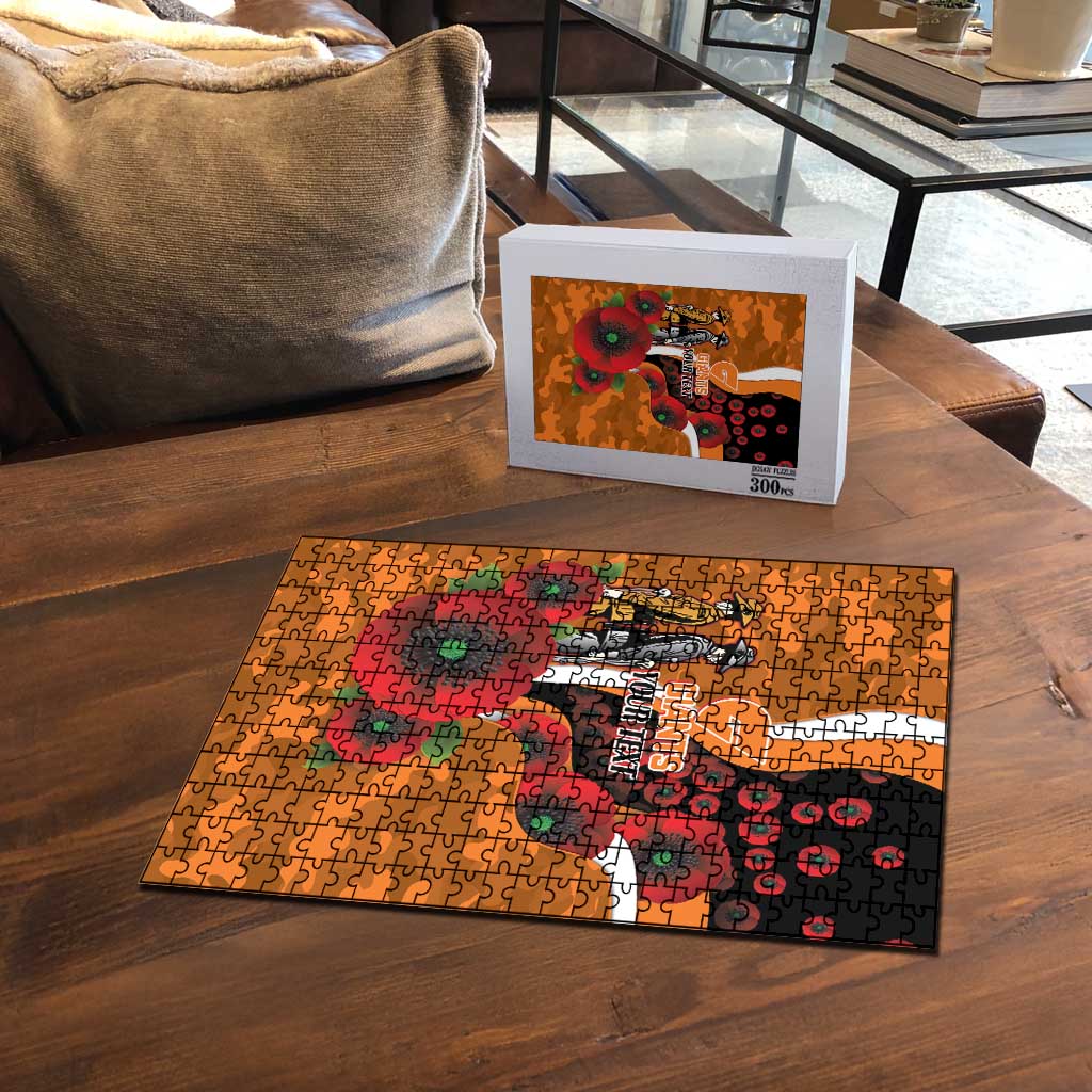 Greater Giants ANZAC Personalised Puzzle Lest We Forget Poppy Camo