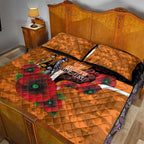 Greater Giants ANZAC Personalised Quilt Bed Set Lest We Forget Poppy Camo