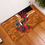 Greater Giants ANZAC Personalised Rubber Doormat Lest We Forget Poppy Camo