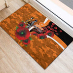 Greater Giants ANZAC Personalised Rubber Doormat Lest We Forget Poppy Camo