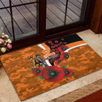 Greater Giants ANZAC Personalised Rubber Doormat Lest We Forget Poppy Camo