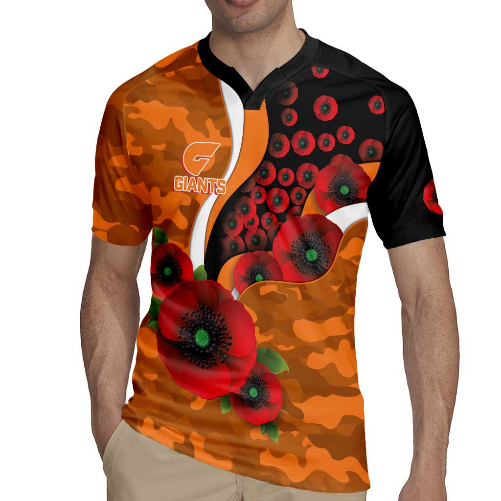 Greater Giants ANZAC Personalised Rugby Jersey Lest We Forget Poppy Camo