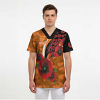 Greater Giants ANZAC Personalised Scrub Top Lest We Forget Poppy Camo