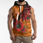 Greater Giants ANZAC Personalised Sleeveless Hoodie Lest We Forget Poppy Camo
