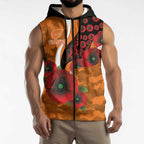 Greater Giants ANZAC Personalised Sleeveless Zip Hoodie Lest We Forget Poppy Camo