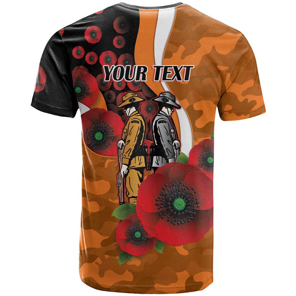 Greater Giants ANZAC Personalised T Shirt Lest We Forget Poppy Camo