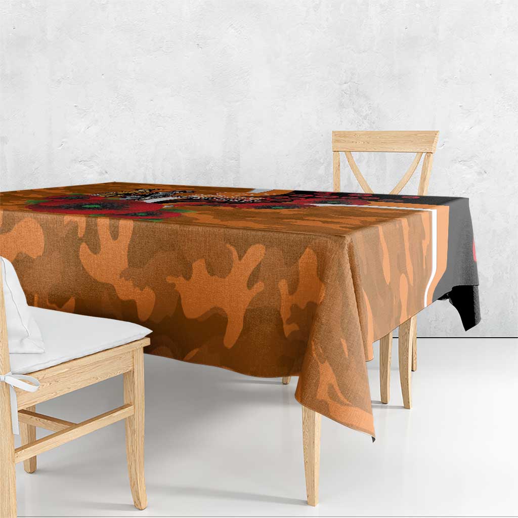 Greater Giants ANZAC Personalised Tablecloth Lest We Forget Poppy Camo