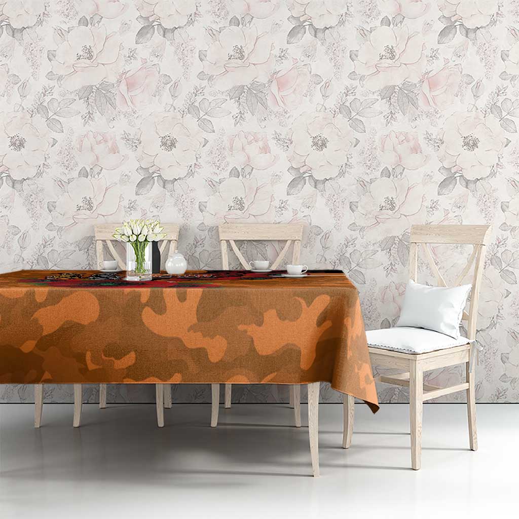 Greater Giants ANZAC Personalised Tablecloth Lest We Forget Poppy Camo