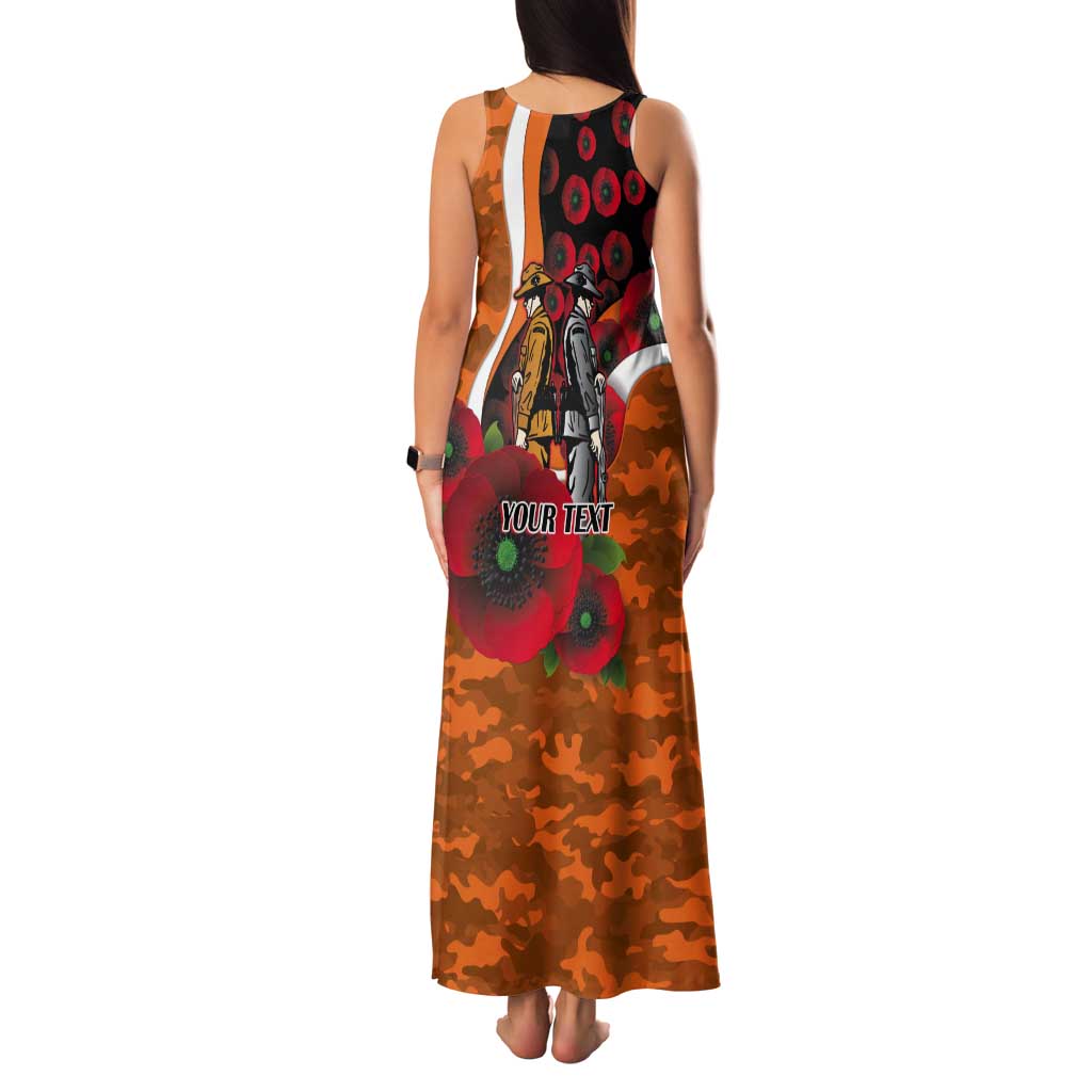 Greater Giants ANZAC Personalised Tank Maxi Dress Lest We Forget Poppy Camo