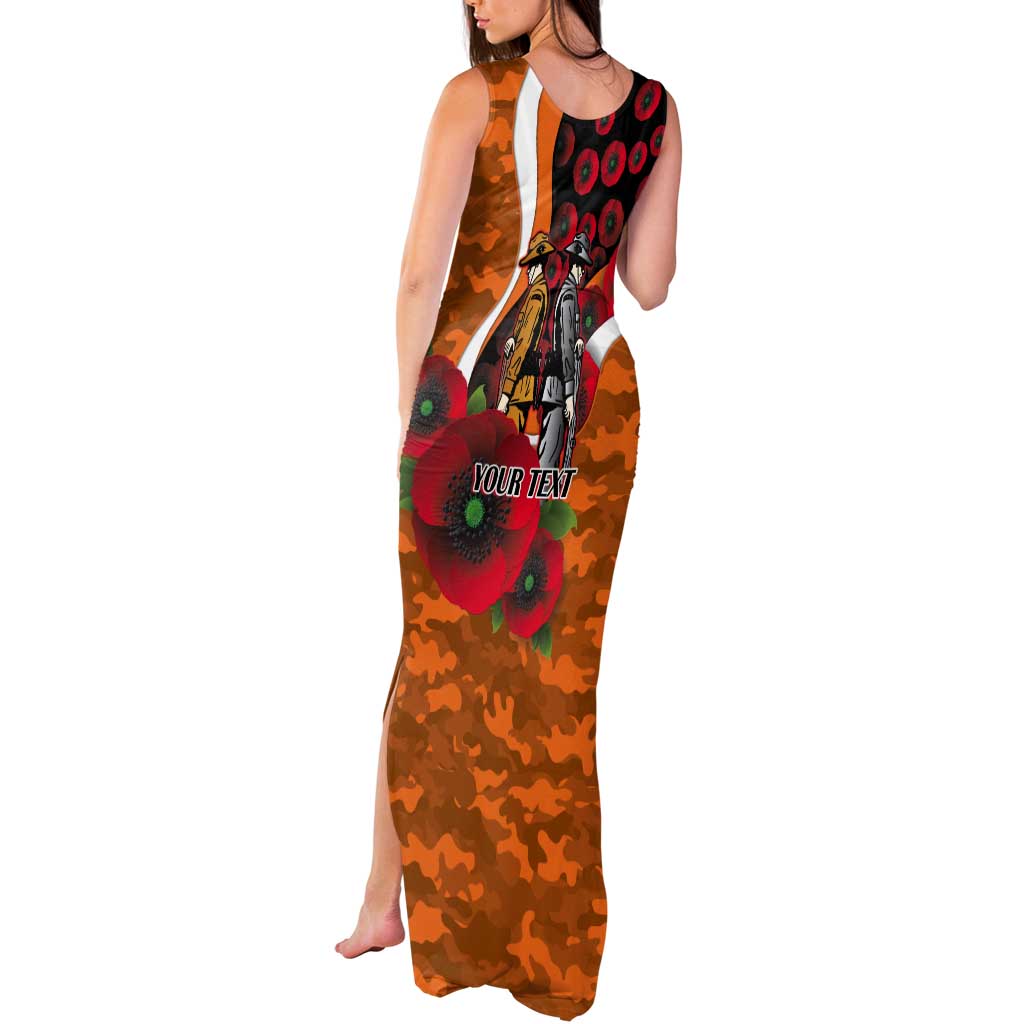 Greater Giants ANZAC Personalised Tank Maxi Dress Lest We Forget Poppy Camo