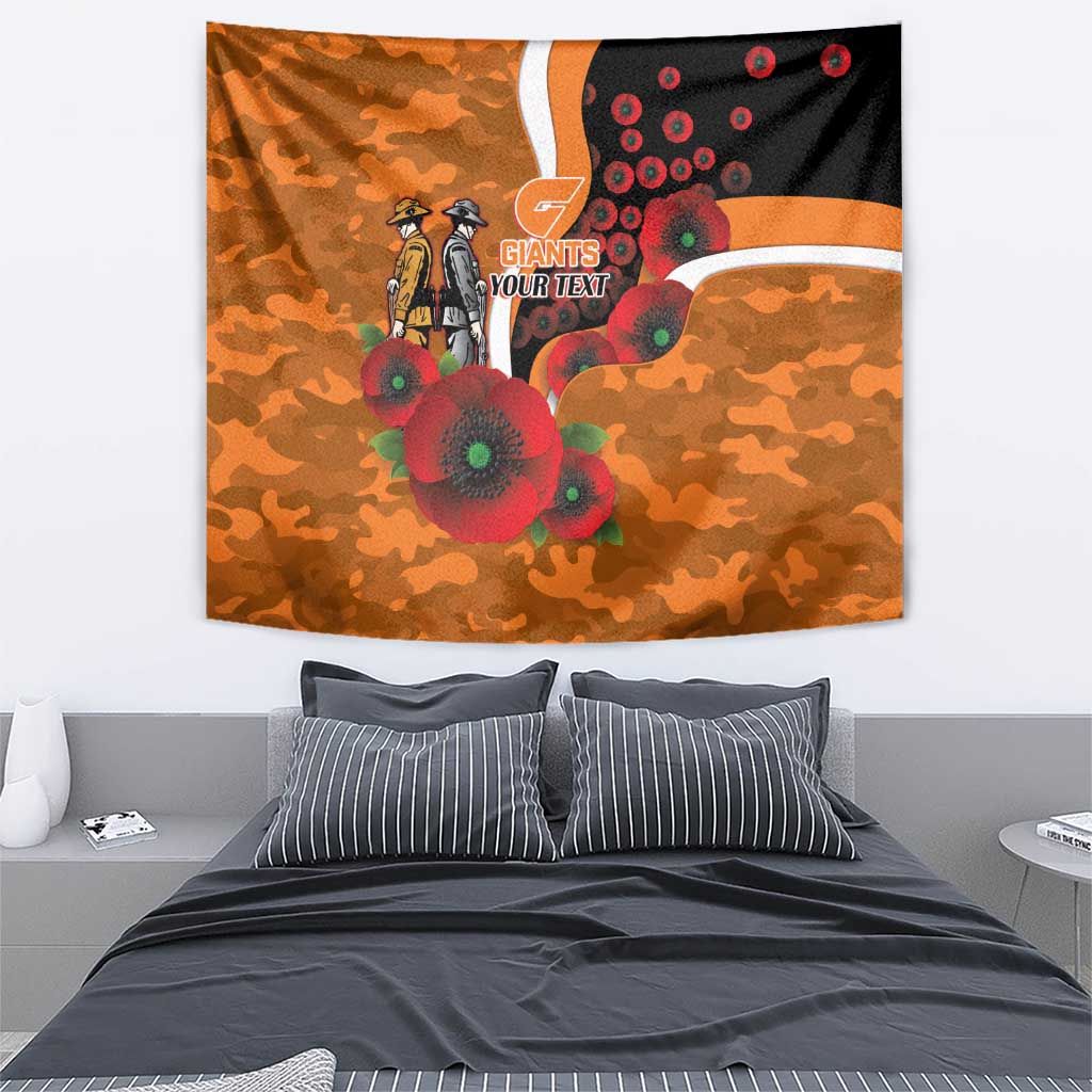 Greater Giants ANZAC Personalised Tapestry Lest We Forget Poppy Camo