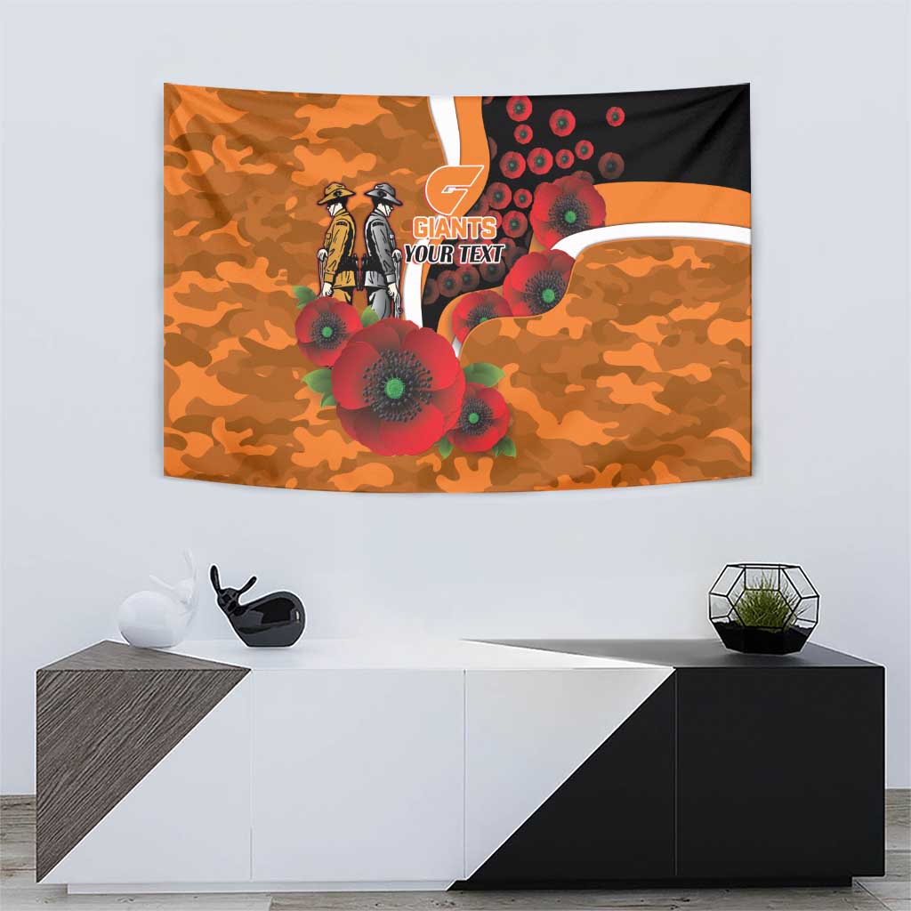 Greater Giants ANZAC Personalised Tapestry Lest We Forget Poppy Camo