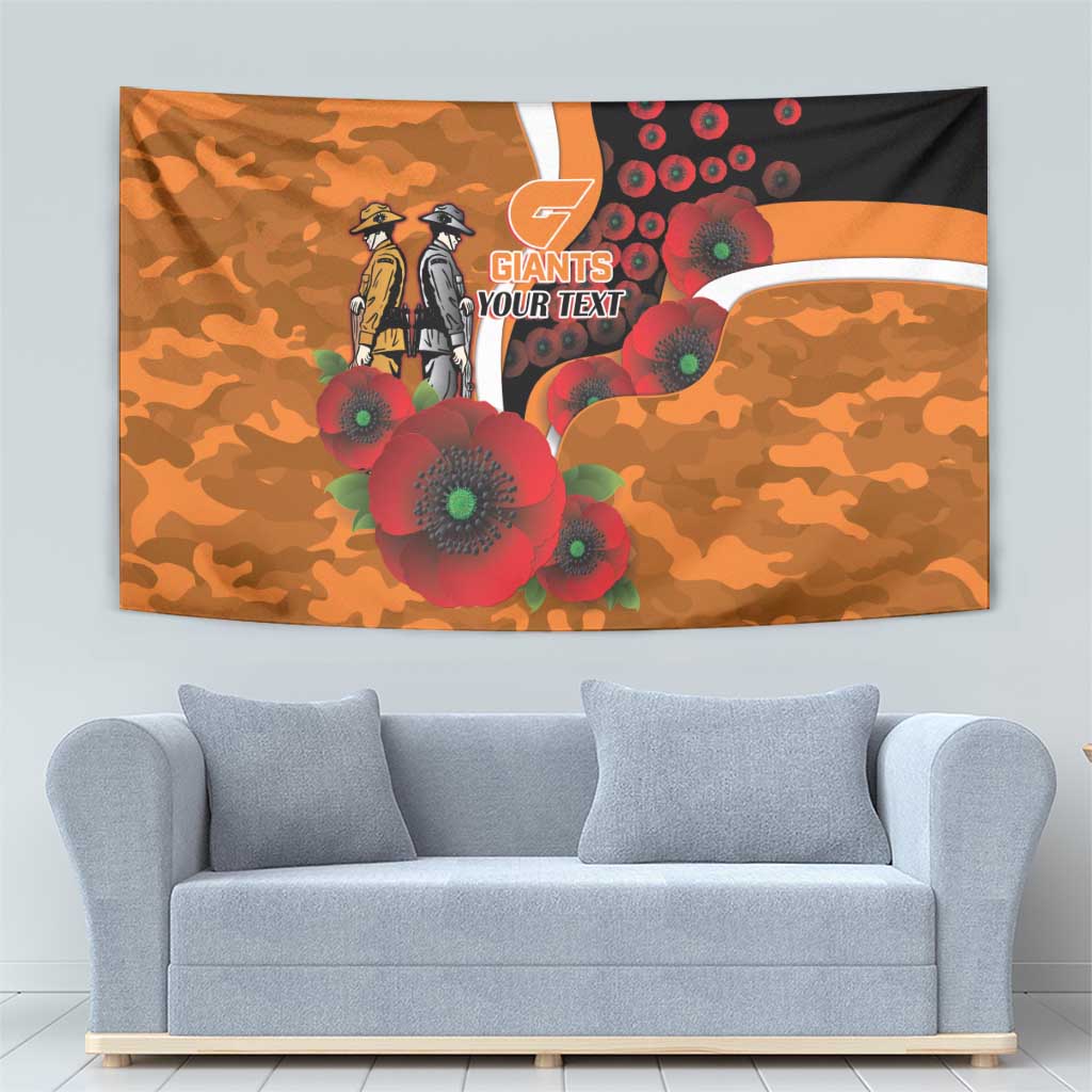 Greater Giants ANZAC Personalised Tapestry Lest We Forget Poppy Camo