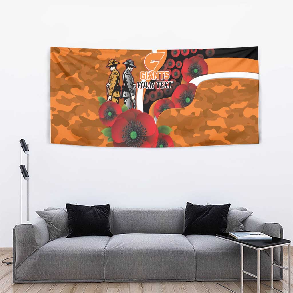 Greater Giants ANZAC Personalised Tapestry Lest We Forget Poppy Camo