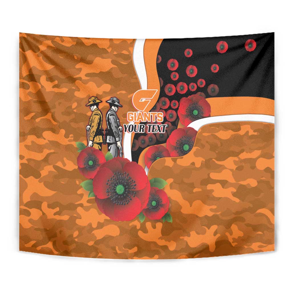 Greater Giants ANZAC Personalised Tapestry Lest We Forget Poppy Camo