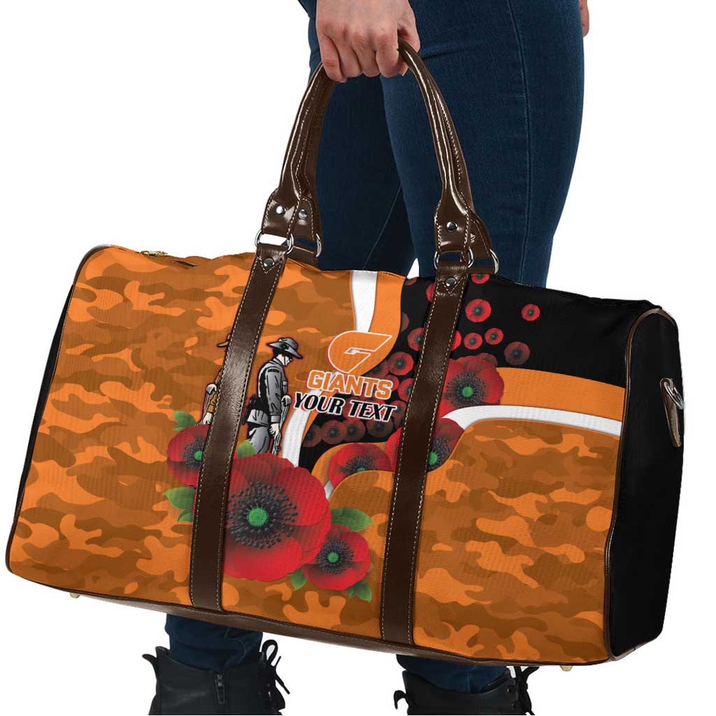 Greater Giants ANZAC Personalised Travel Bag Lest We Forget Poppy Camo