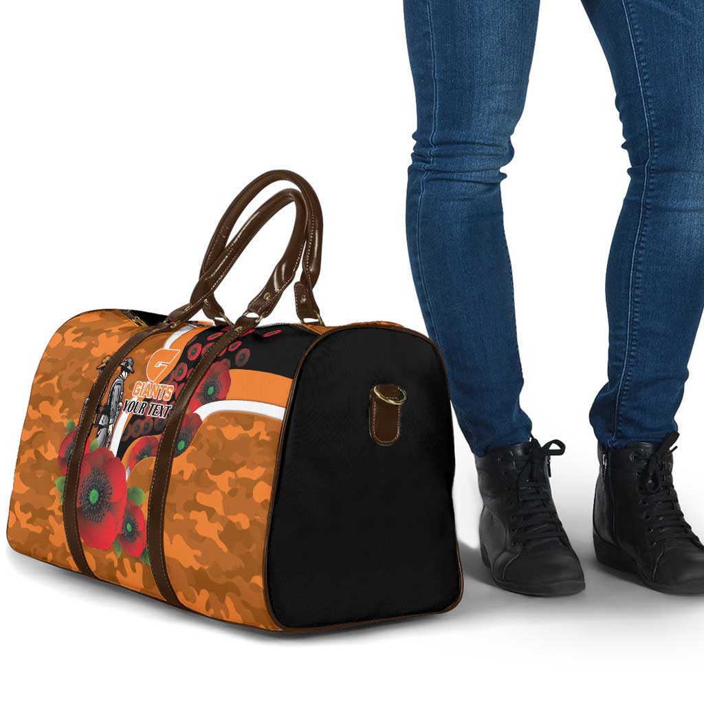 Greater Giants ANZAC Personalised Travel Bag Lest We Forget Poppy Camo