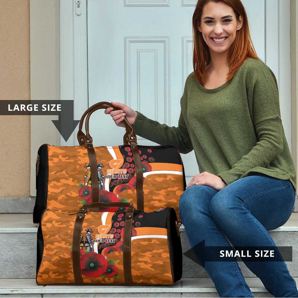 Greater Giants ANZAC Personalised Travel Bag Lest We Forget Poppy Camo