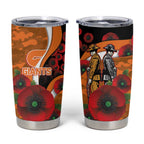 Greater Giants ANZAC Personalised Tumbler Cup Lest We Forget Poppy Camo