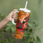 Greater Giants ANZAC Personalised Tumbler With Handle Lest We Forget Poppy Camo