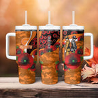 Greater Giants ANZAC Personalised Tumbler With Handle Lest We Forget Poppy Camo