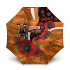Greater Giants ANZAC Personalised Umbrella Lest We Forget Poppy Camo