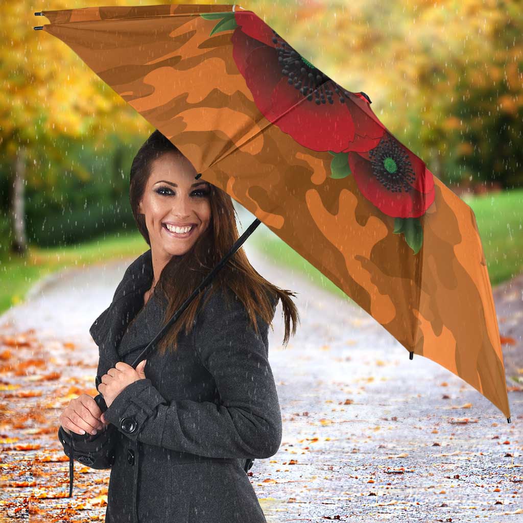 Greater Giants ANZAC Personalised Umbrella Lest We Forget Poppy Camo