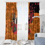Greater Giants ANZAC Personalised Window Curtain Lest We Forget Poppy Camo