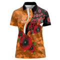 Greater Giants ANZAC Personalised Women Polo Shirt Lest We Forget Poppy Camo