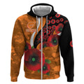 Greater Giants ANZAC Personalised Zip Hoodie Lest We Forget Poppy Camo