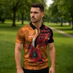 Greater Giants ANZAC Personalised Zipper Polo Shirt Lest We Forget Poppy Camo