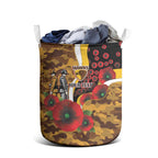 Hawthorn Hawks ANZAC Personalised Laundry Basket Lest We Forget Poppy Camo