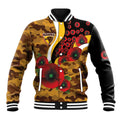 Hawthorn Hawks ANZAC Personalised Baseball Jacket Lest We Forget Poppy Camo