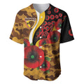 Hawthorn Hawks ANZAC Personalised Baseball Jersey Lest We Forget Poppy Camo