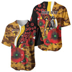 Hawthorn Hawks ANZAC Personalised Baseball Jersey Lest We Forget Poppy Camo
