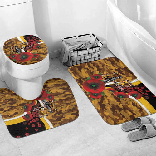 Hawthorn Hawks ANZAC Personalised Bathroom Set Lest We Forget Poppy Camo