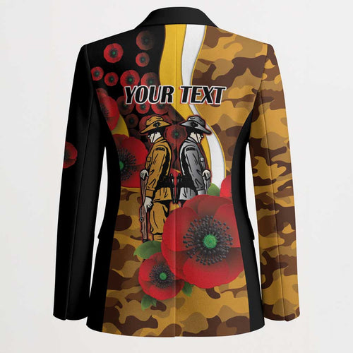 Hawthorn Hawks ANZAC Personalised Blazer Lest We Forget Poppy Camo