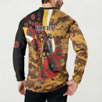 Hawthorn Hawks ANZAC Personalised Button Sweatshirt Lest We Forget Poppy Camo