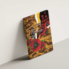 Hawthorn Hawks ANZAC Personalised Canvas Wall Art Lest We Forget Poppy Camo