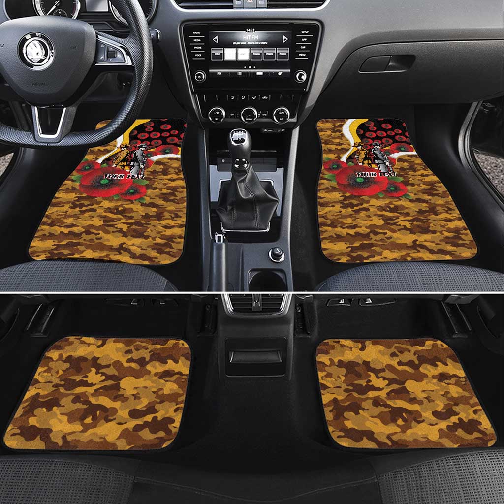 Hawthorn Hawks ANZAC Personalised Car Mats Lest We Forget Poppy Camo