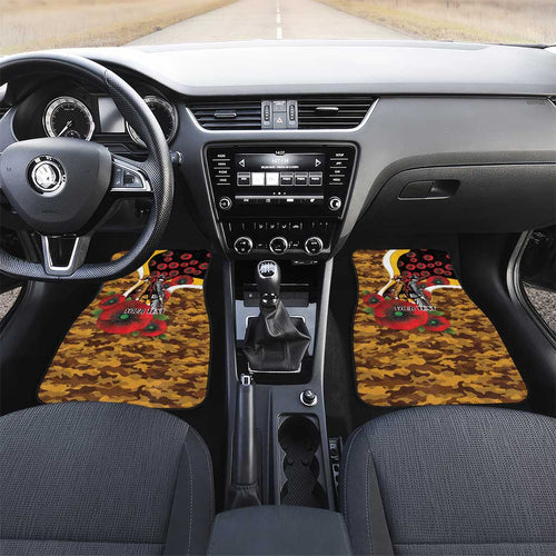 Hawthorn Hawks ANZAC Personalised Car Mats Lest We Forget Poppy Camo