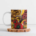 Hawthorn Hawks ANZAC Personalised Ceramic Mug Lest We Forget Poppy Camo