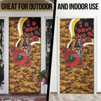 Hawthorn Hawks ANZAC Personalised Door Cover Lest We Forget Poppy Camo