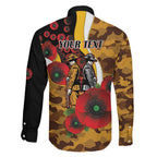 Hawthorn Hawks ANZAC Personalised Family Matching Tank Maxi Dress and Hawaiian Shirt Lest We Forget Poppy Camo