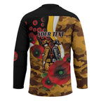 Hawthorn Hawks ANZAC Personalised Hockey Jersey Lest We Forget Poppy Camo
