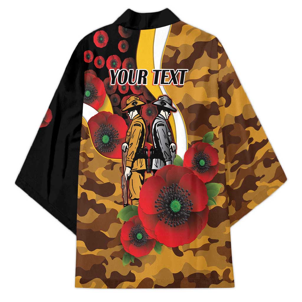 Hawthorn Hawks ANZAC Personalised Kimono Lest We Forget Poppy Camo