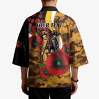 Hawthorn Hawks ANZAC Personalised Kimono Lest We Forget Poppy Camo