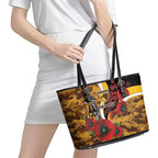 Hawthorn Hawks ANZAC Personalised Leather Tote Bag Lest We Forget Poppy Camo